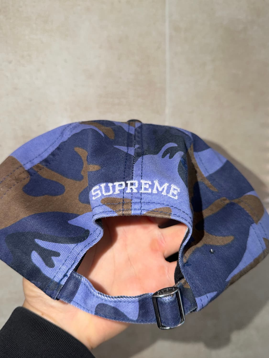 슈프림 피그먼트 코티드 S 로고 6-패널 블루 카모 - 25SS 상품이미지2