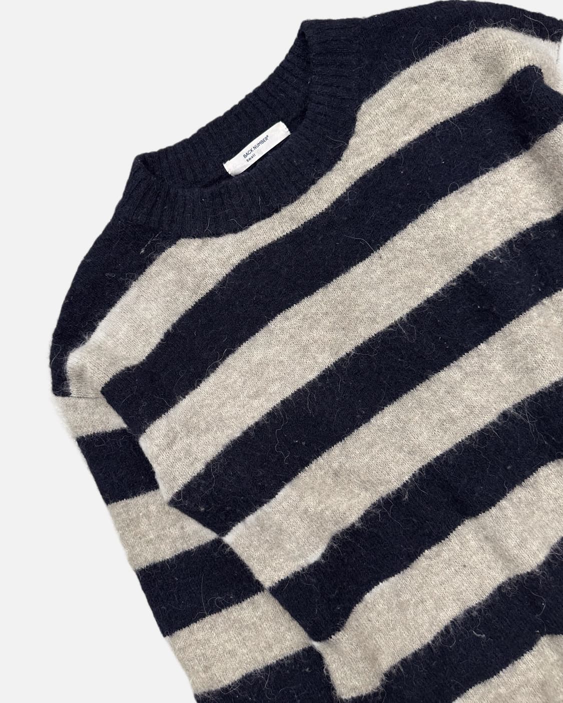 BACK NUMBER hairy alpaca stripe knit 상품이미지3