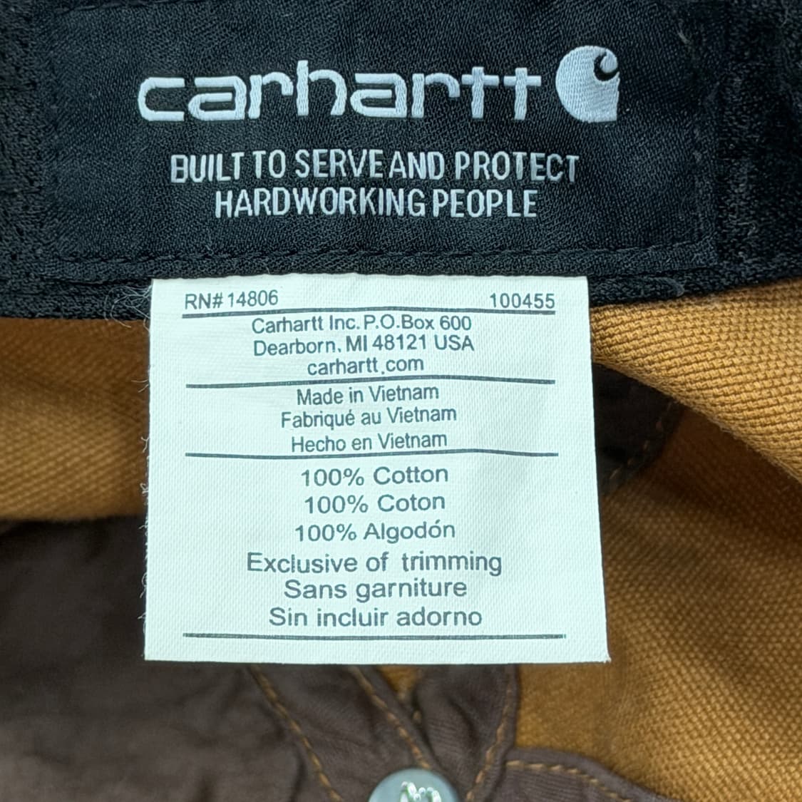 칼하트 빈티지 볼캡 모자 브라운 상품이미지4