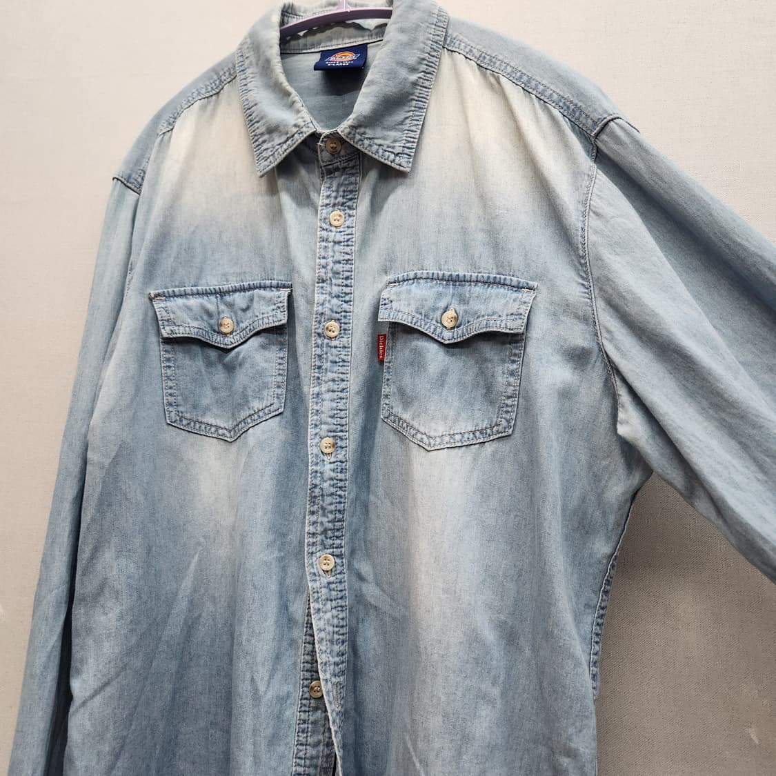 디키즈 투포켓 워싱 데님 셔츠 L~XL 상품이미지2