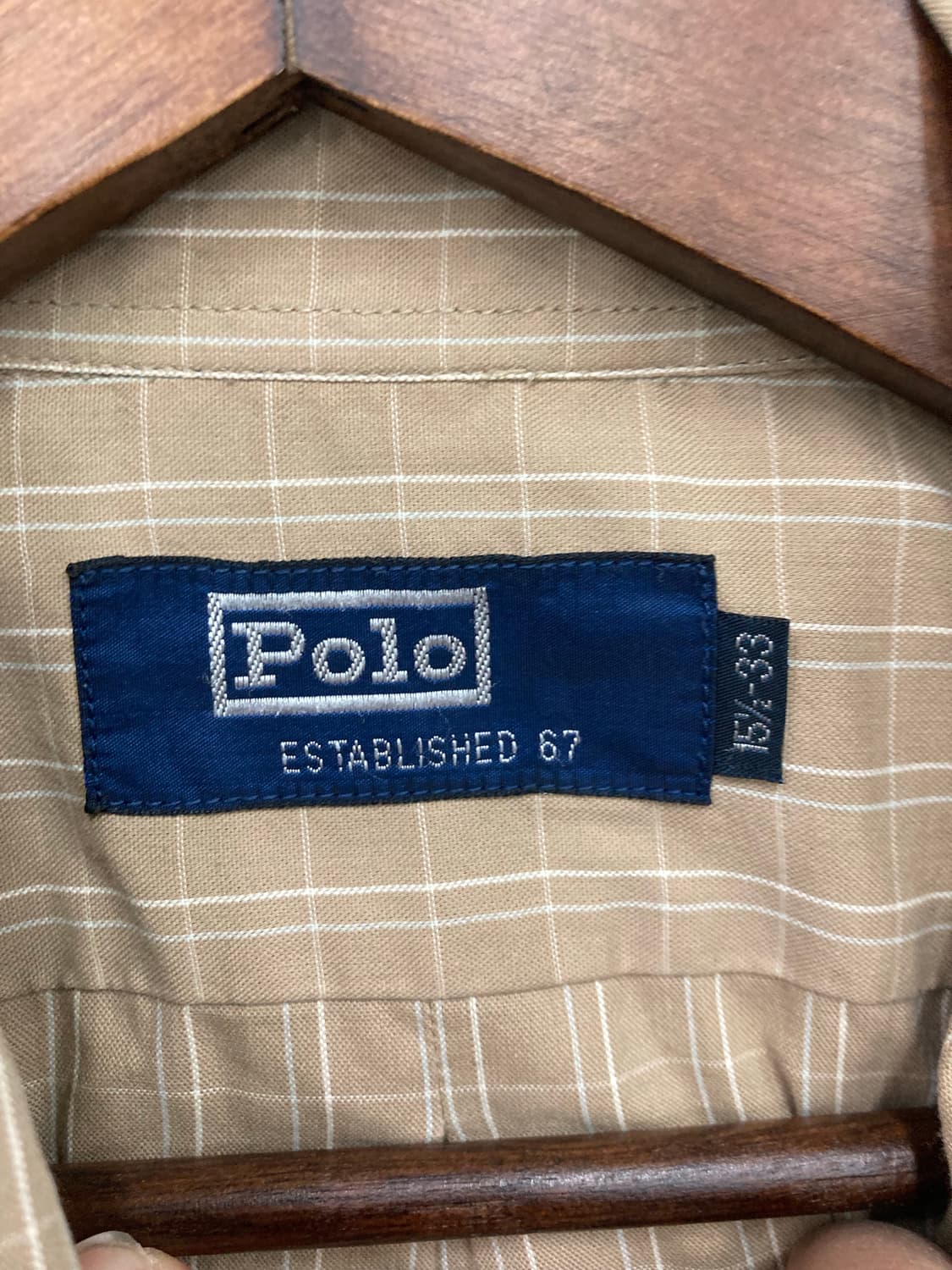 폴로랄프로렌 베이지 체크셔츠 상품이미지3