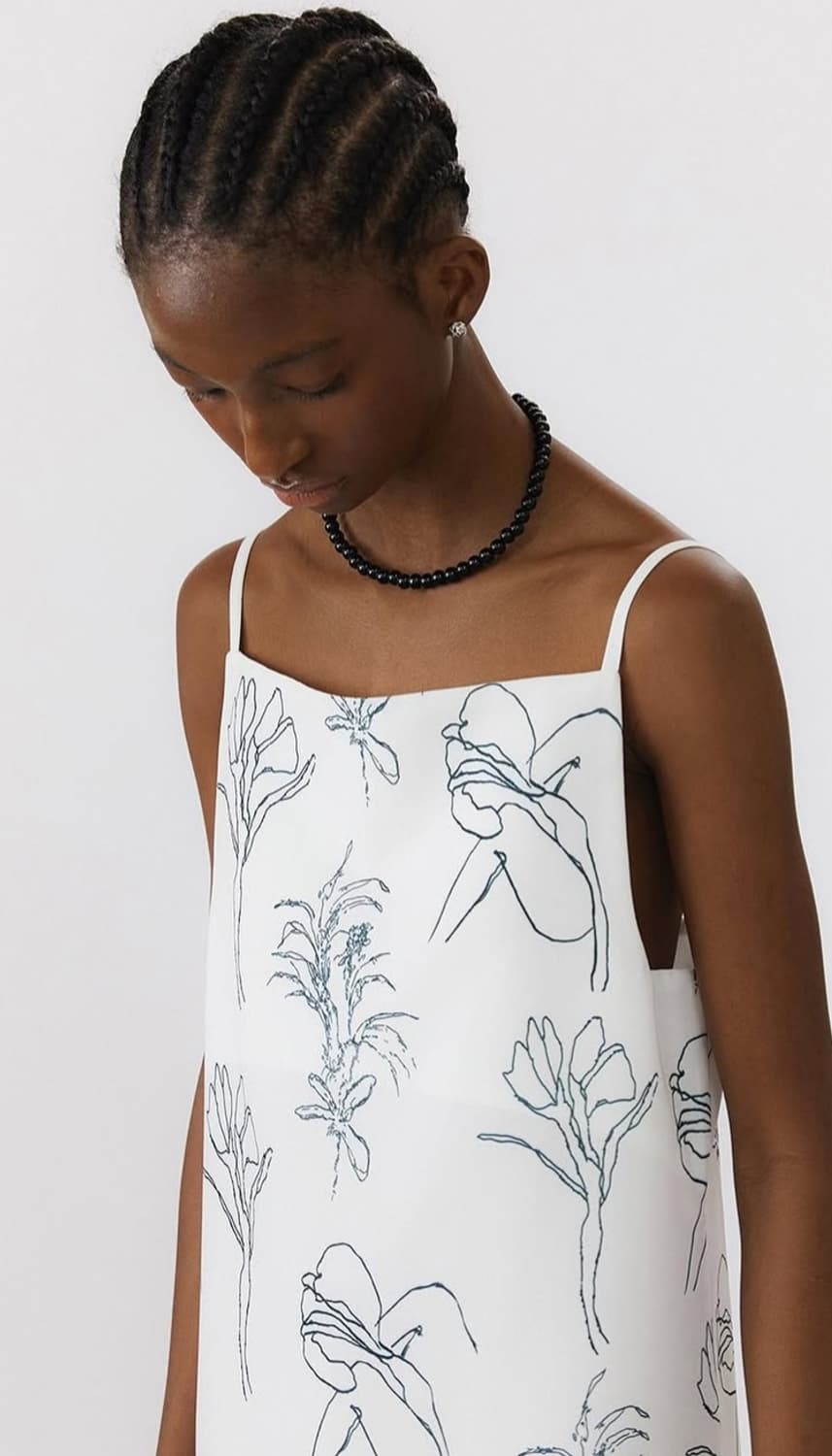 새상품) 에핑글러 슬립원피스 드로잉화이트 M 상품이미지6