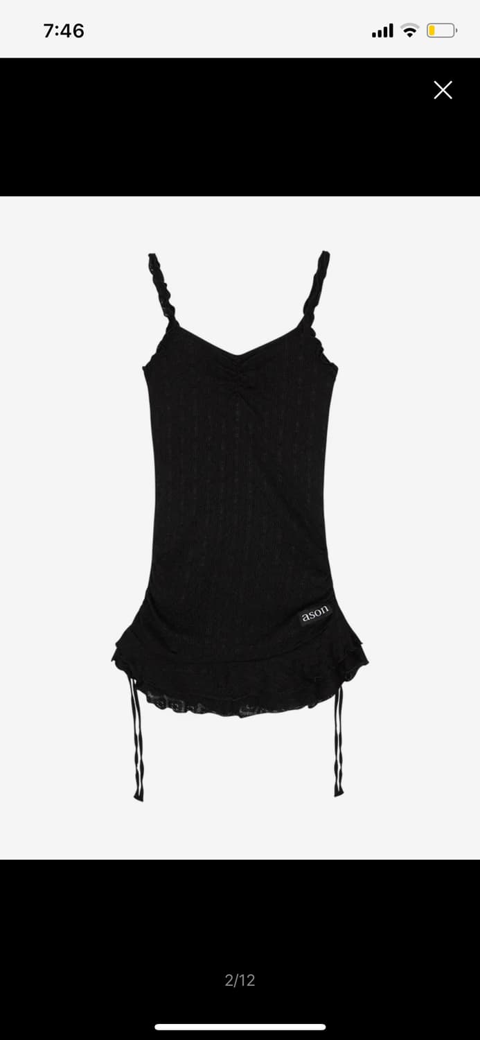 애즈온 블라썸 미니 드레스 블랙 상품이미지2