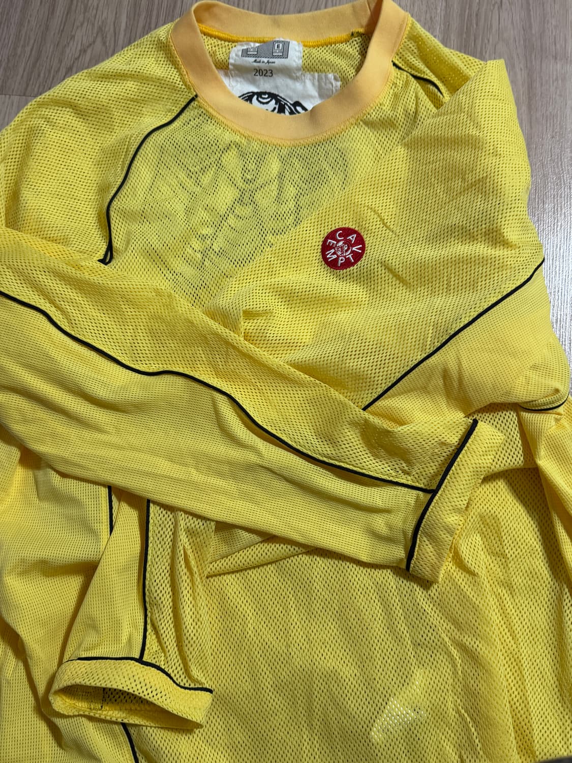 카브엠트 메쉬 래글런 컬러 롱슬리브 티셔츠 옐로우 XL 상품이미지3