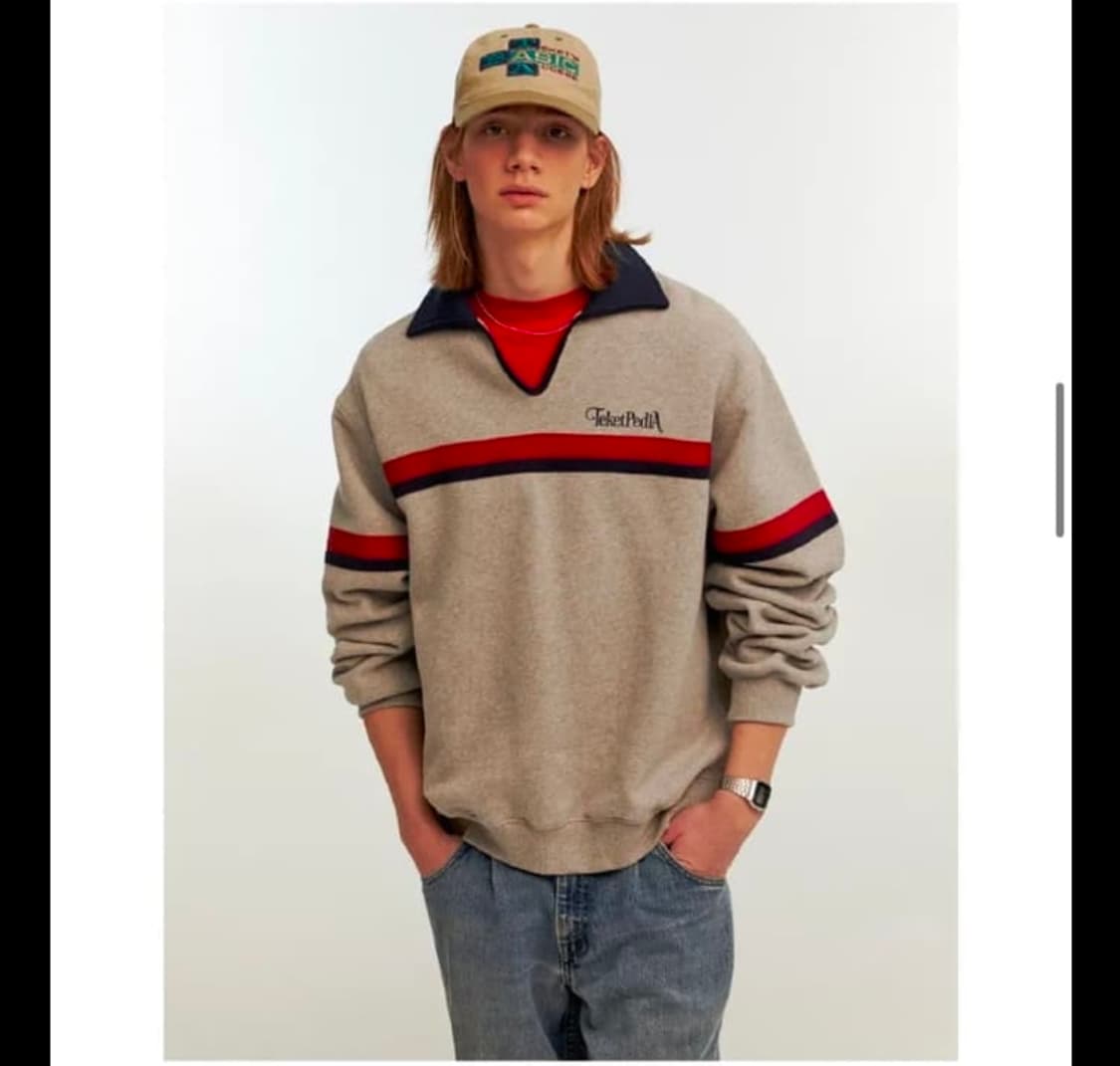 테켓 카라 맨투맨 L 상품이미지2