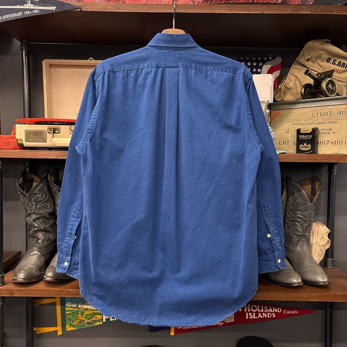 90s 폴로 랄프로렌 블레이핏 워싱블루 버튼다운 셔츠 N1096 상품이미지2