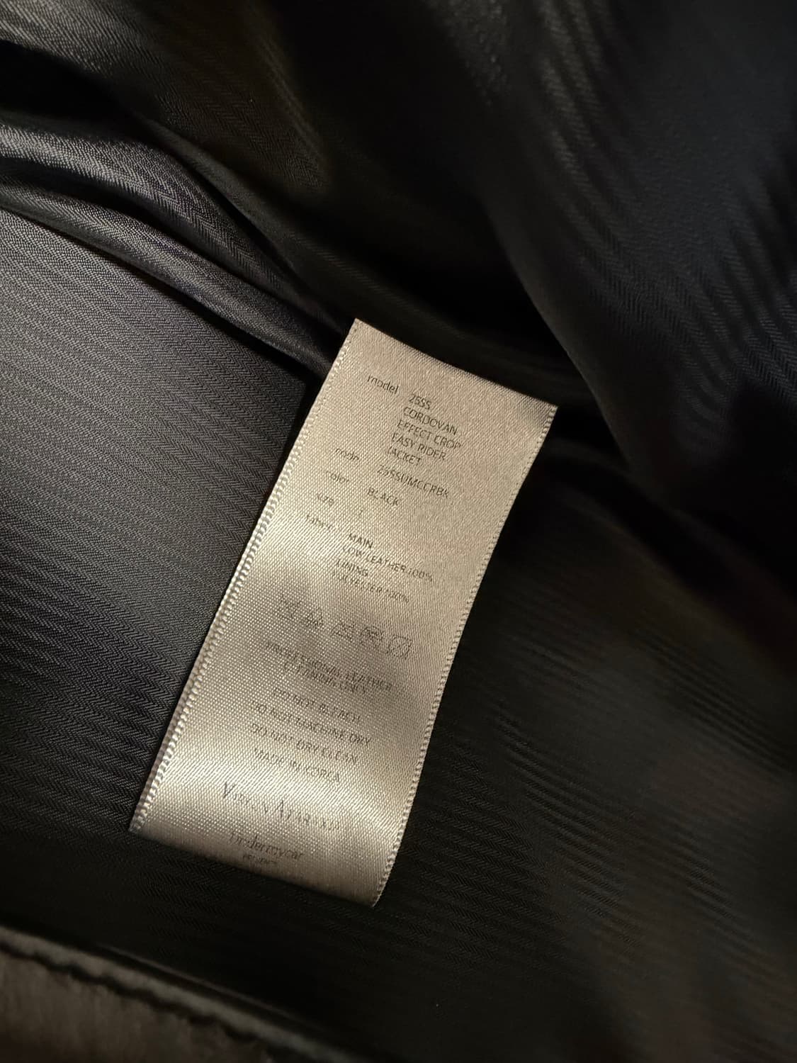 (1) 언더마이카 코도반 이펙트 크롭 레더 자켓 상품이미지4