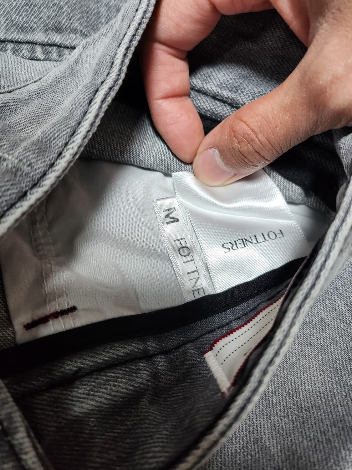 포트너스 문 워싱 데님 팬츠 블랙 M (그레이 데님) 상품이미지2