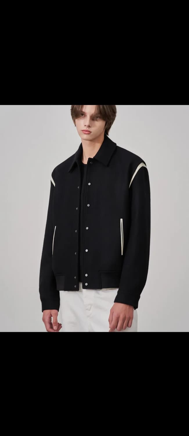 드로우핏 울 라이닝 바시티자켓[L] 상품이미지1