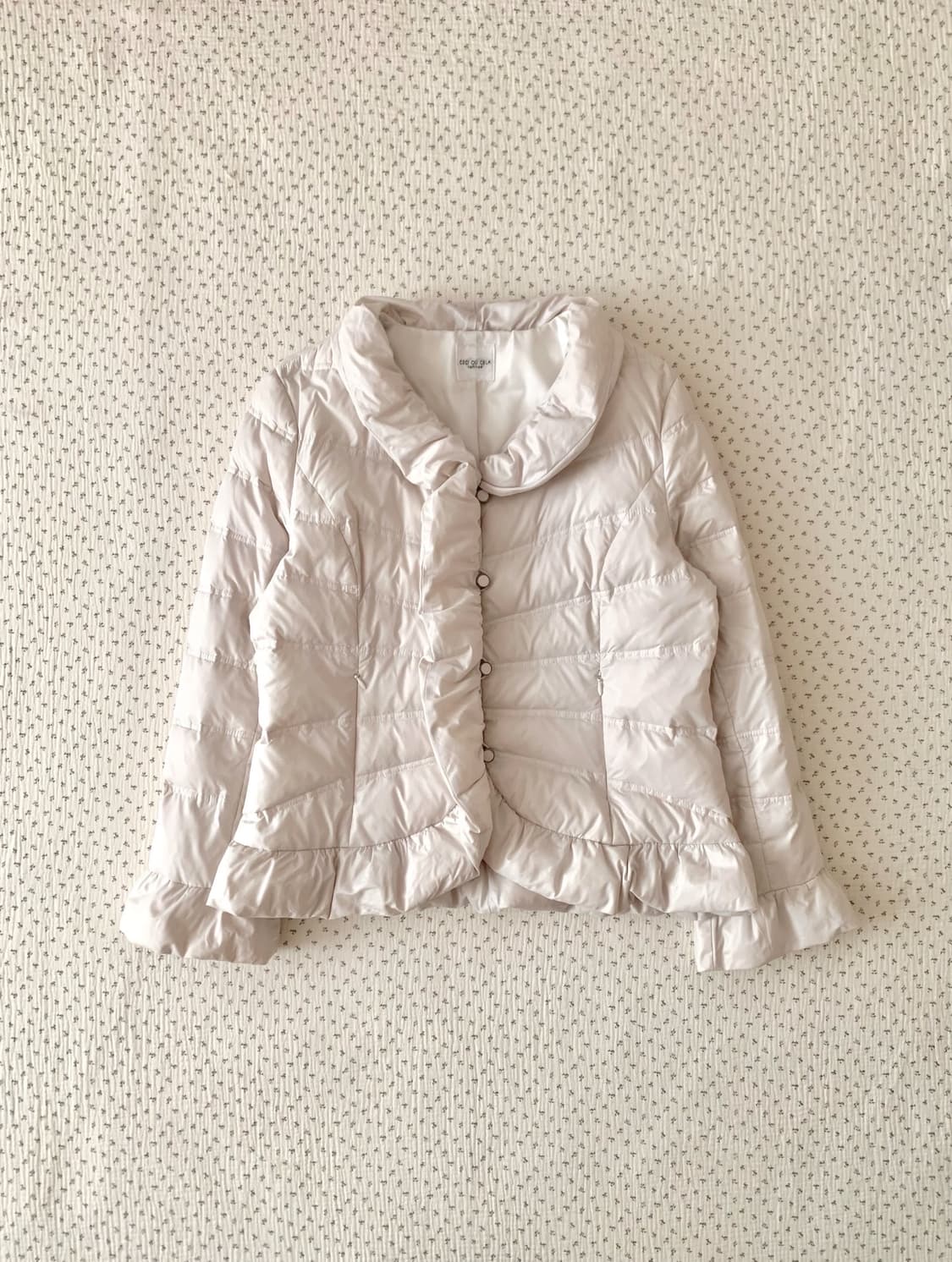 로맨틱갸루 연핑크 프릴 오리털 패딩 상품이미지1