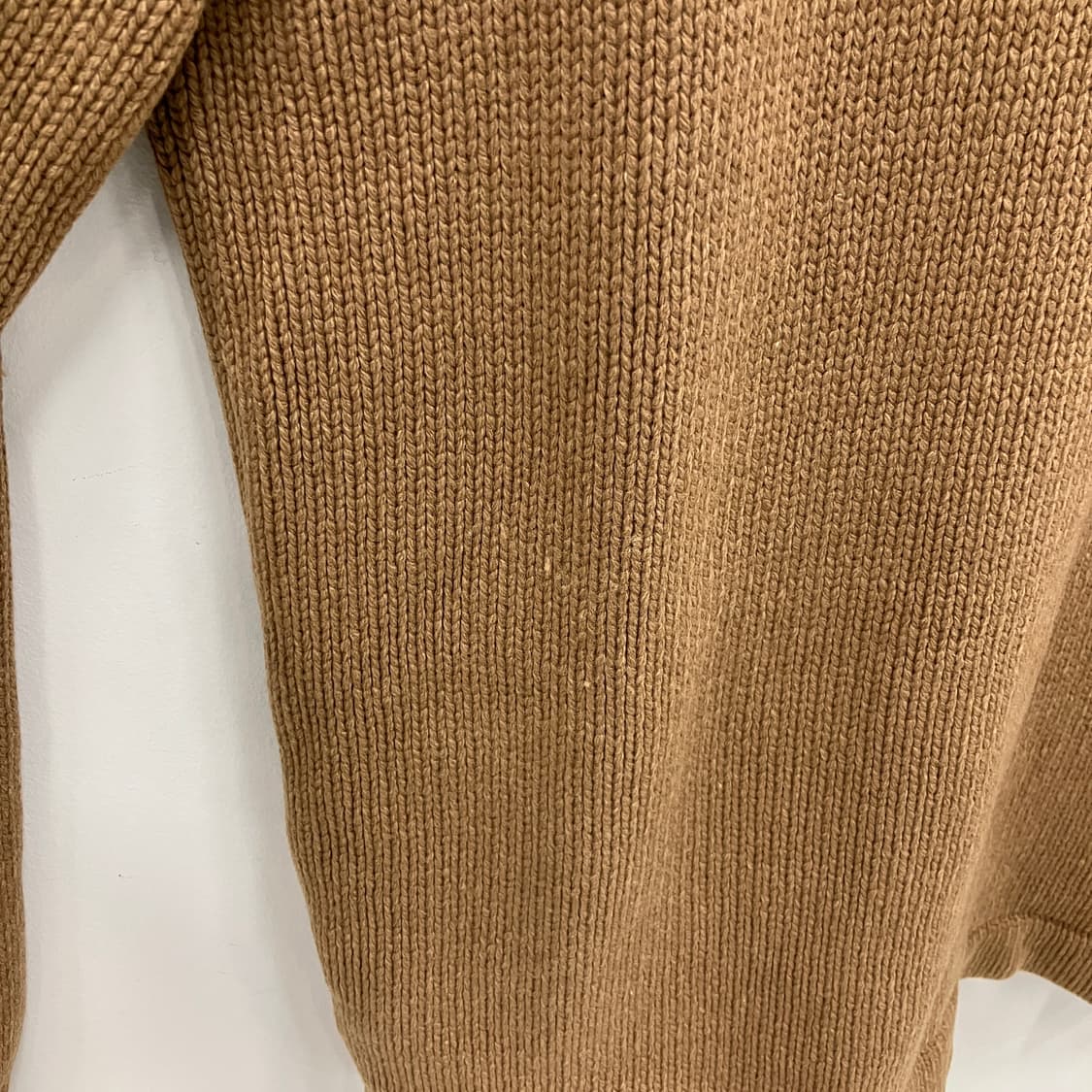 폴로 랄프로렌 브라운 램스울 숄카라 가디건 90 상품이미지8