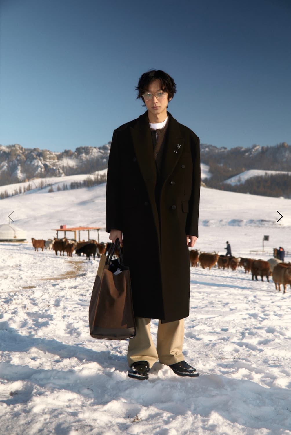 STU 다트 포켓 더블 코트 브라운 S사이즈 새상품 상품이미지1