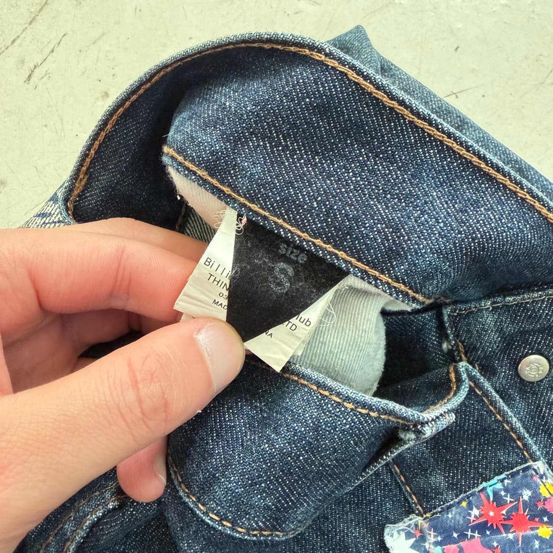 BBC 빌리네어 보이즈 클럽 러닝독 데님 반바지 S 상품이미지6