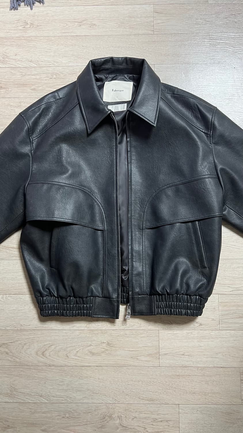 파브레가 PRTPRT 레더 봄버 자켓 블랙 상품이미지1