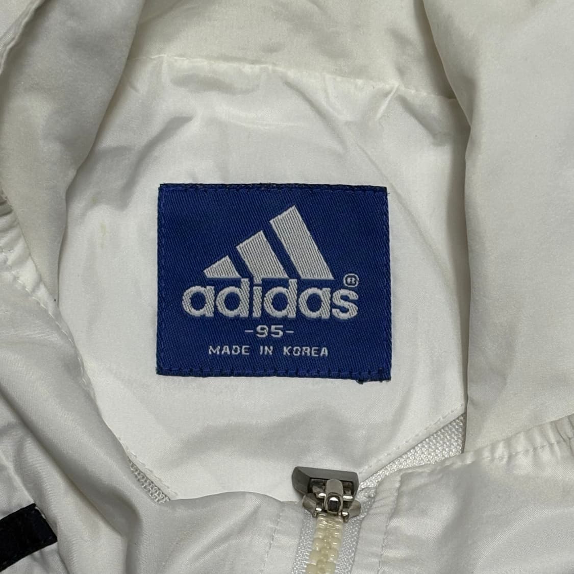 95 아디다스 네이비 삼선 화이트 바람막이 상품이미지4