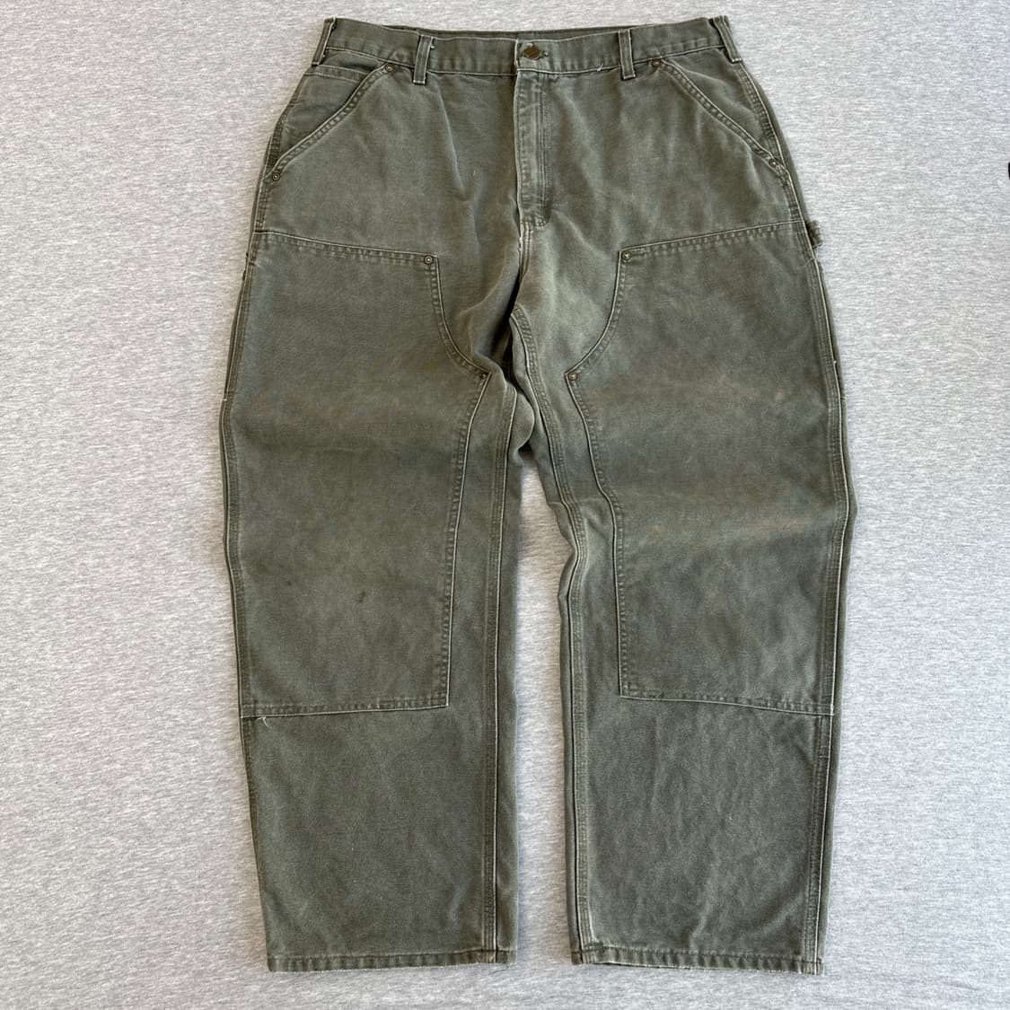 2005년 칼하트 B136 Moss 더블니 카펜더 팬츠  상품이미지1