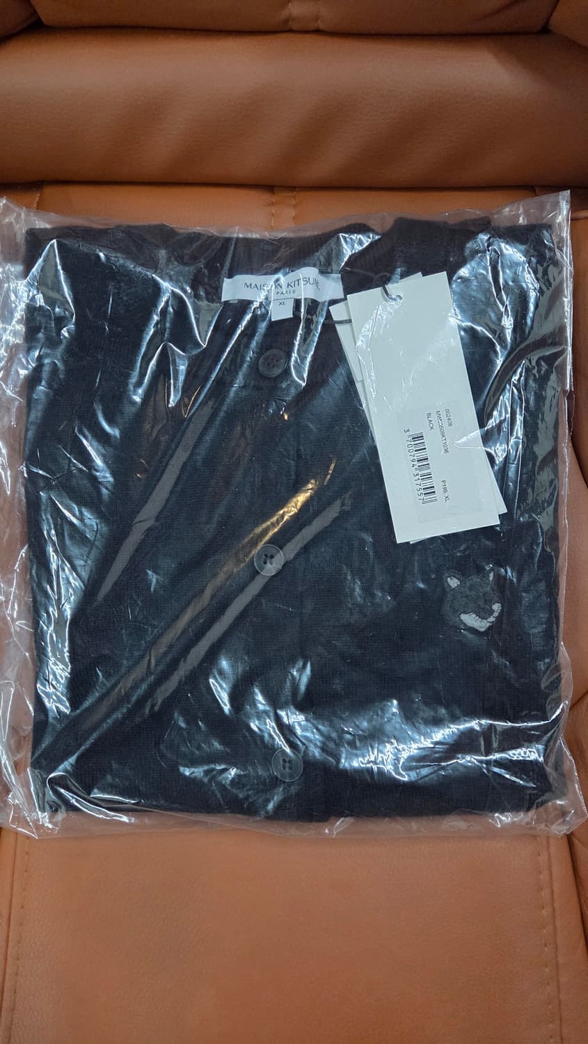 메종키츠네 폭스 레귤러 여성 가디건 블랙 XL(새상품/정품) 상품이미지1