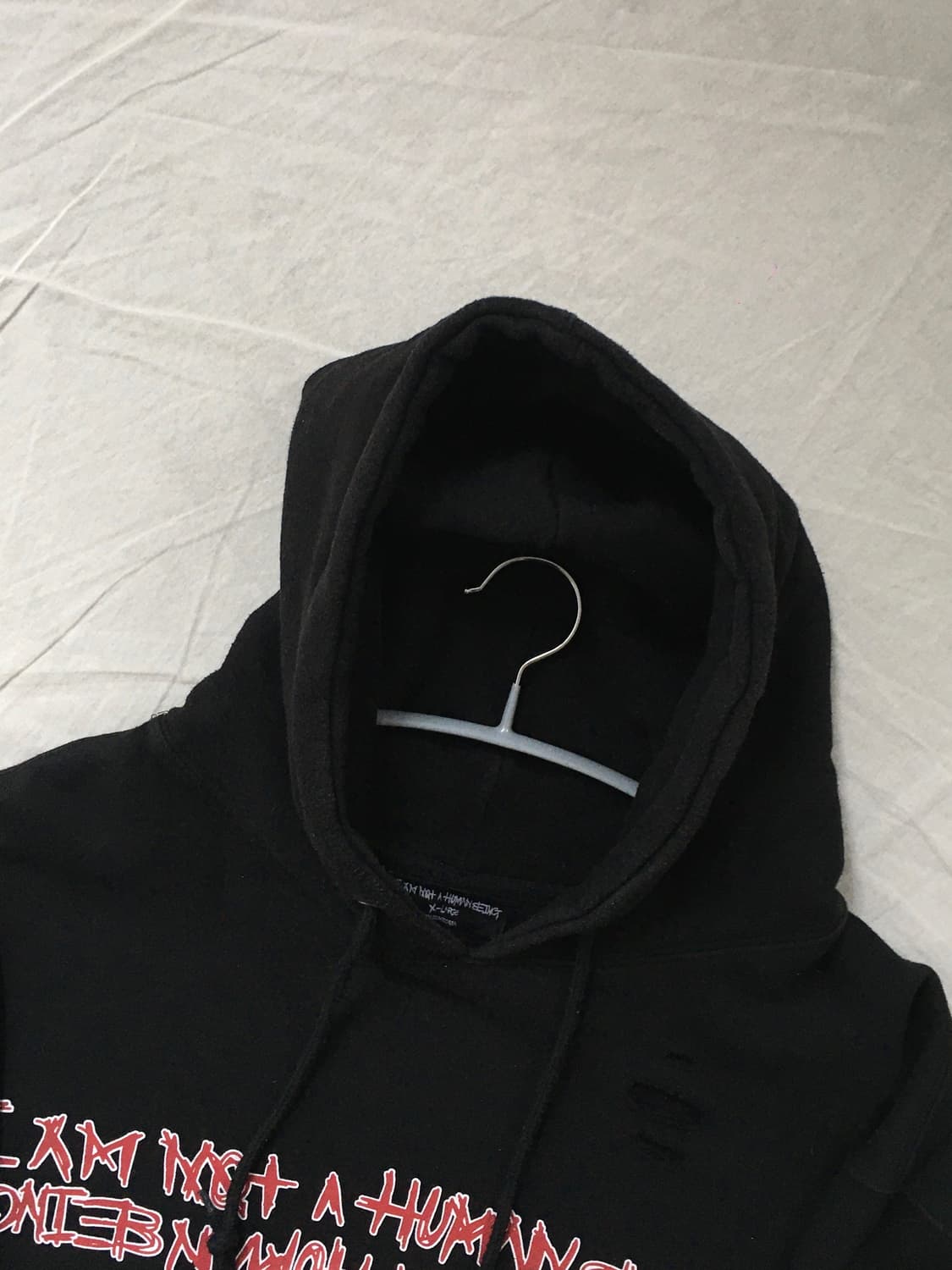 아임낫어 휴먼비잉 데미지 후드티 상품이미지4