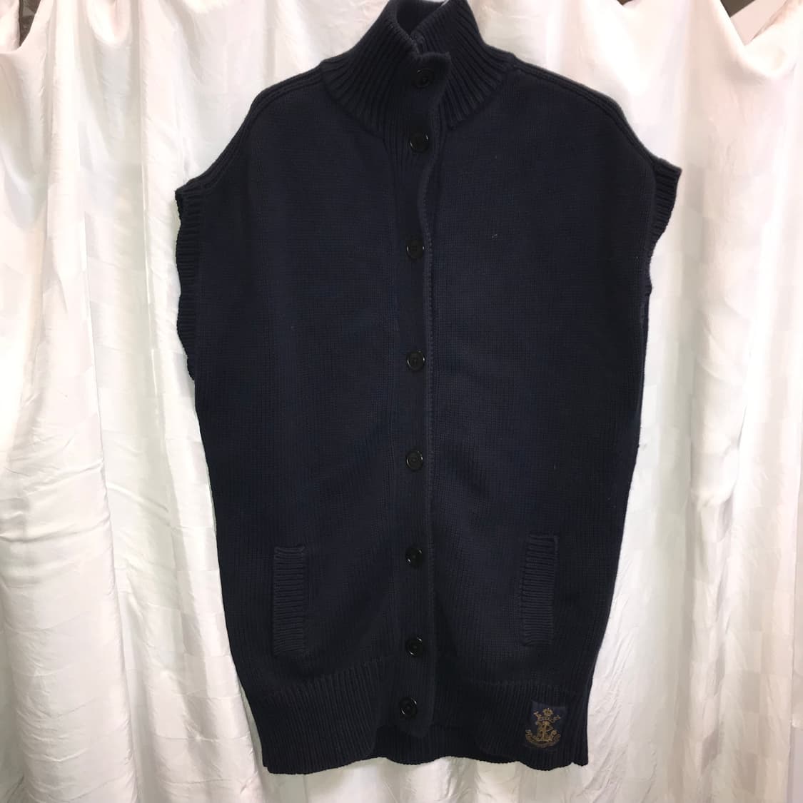 Polo Jeans 폴로진스 모리걸 숄카라 네이비 니트 베스트 상품이미지4