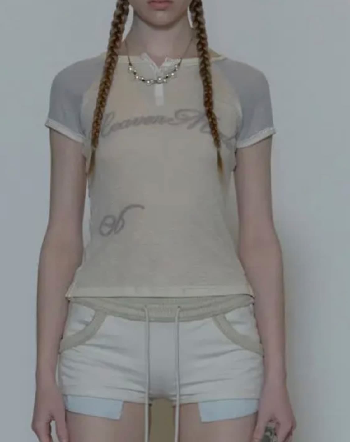 나띠착용) 스컬프터 Heavenly Button Down Tee Raw 상품이미지3