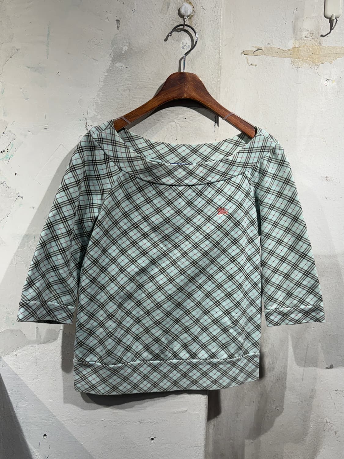 [9433]Burberry blue check t-shirt 상품이미지1