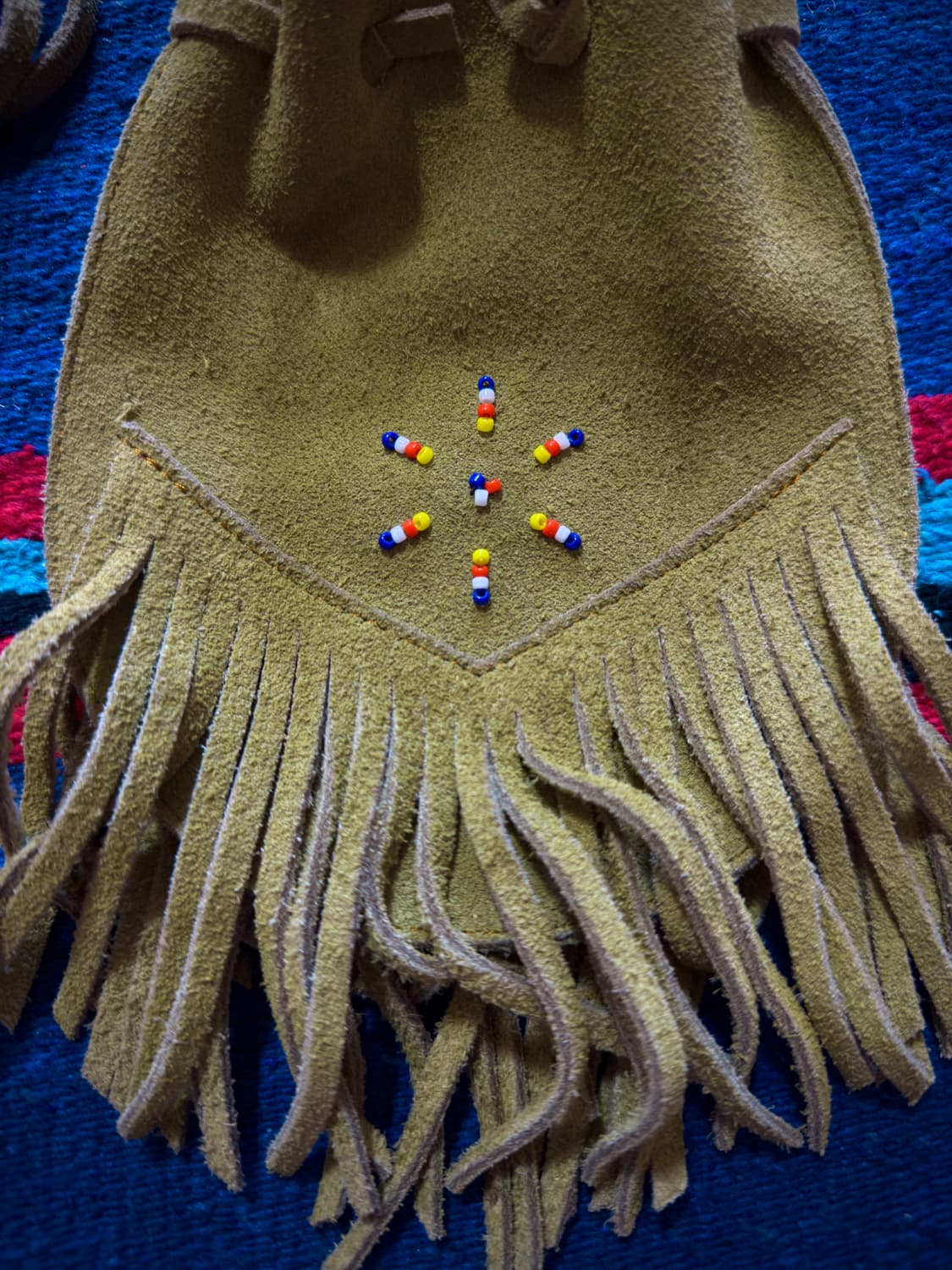 Western suede Fringe beaded mini bag 상품이미지2