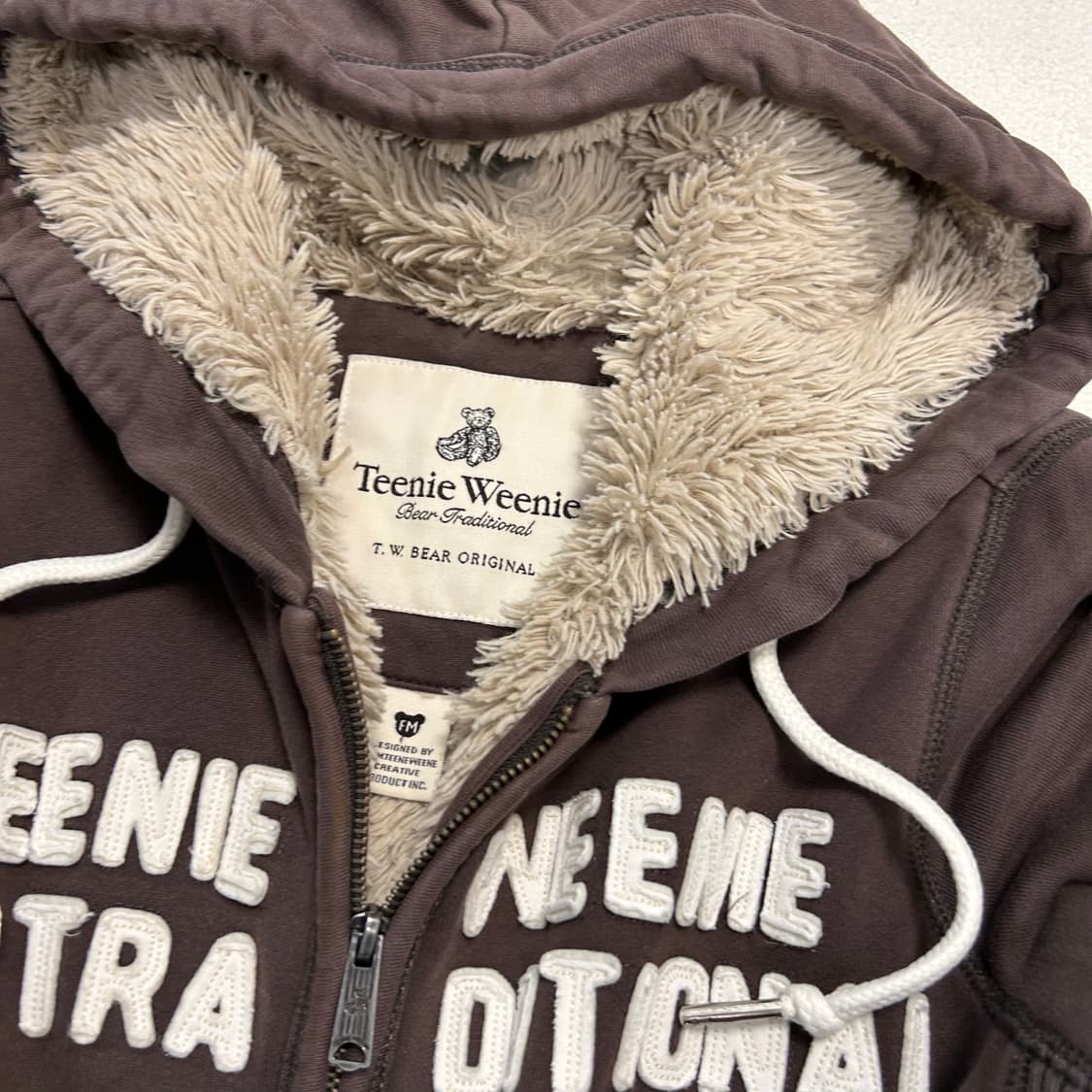 Teenie Weenie Brown fleece Hood Zip-up   상품이미지6
