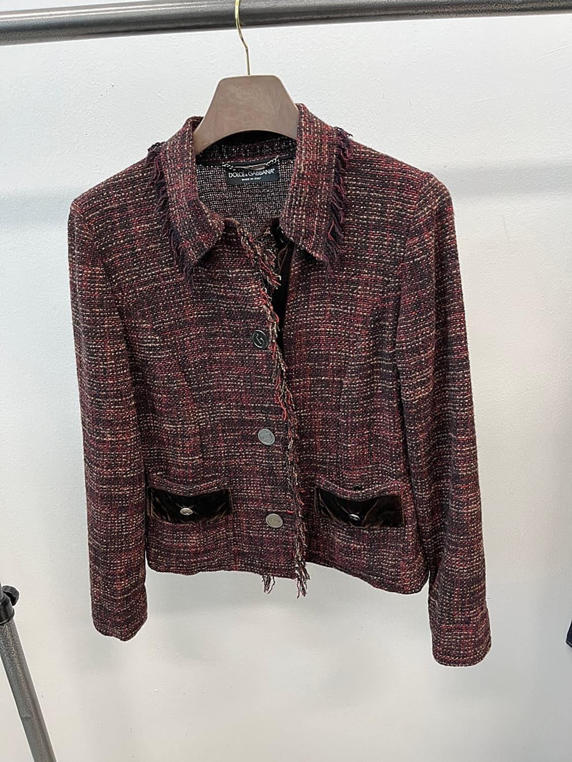 여) 돌체앤가바나 벨벳 트위드자켓  상품이미지3