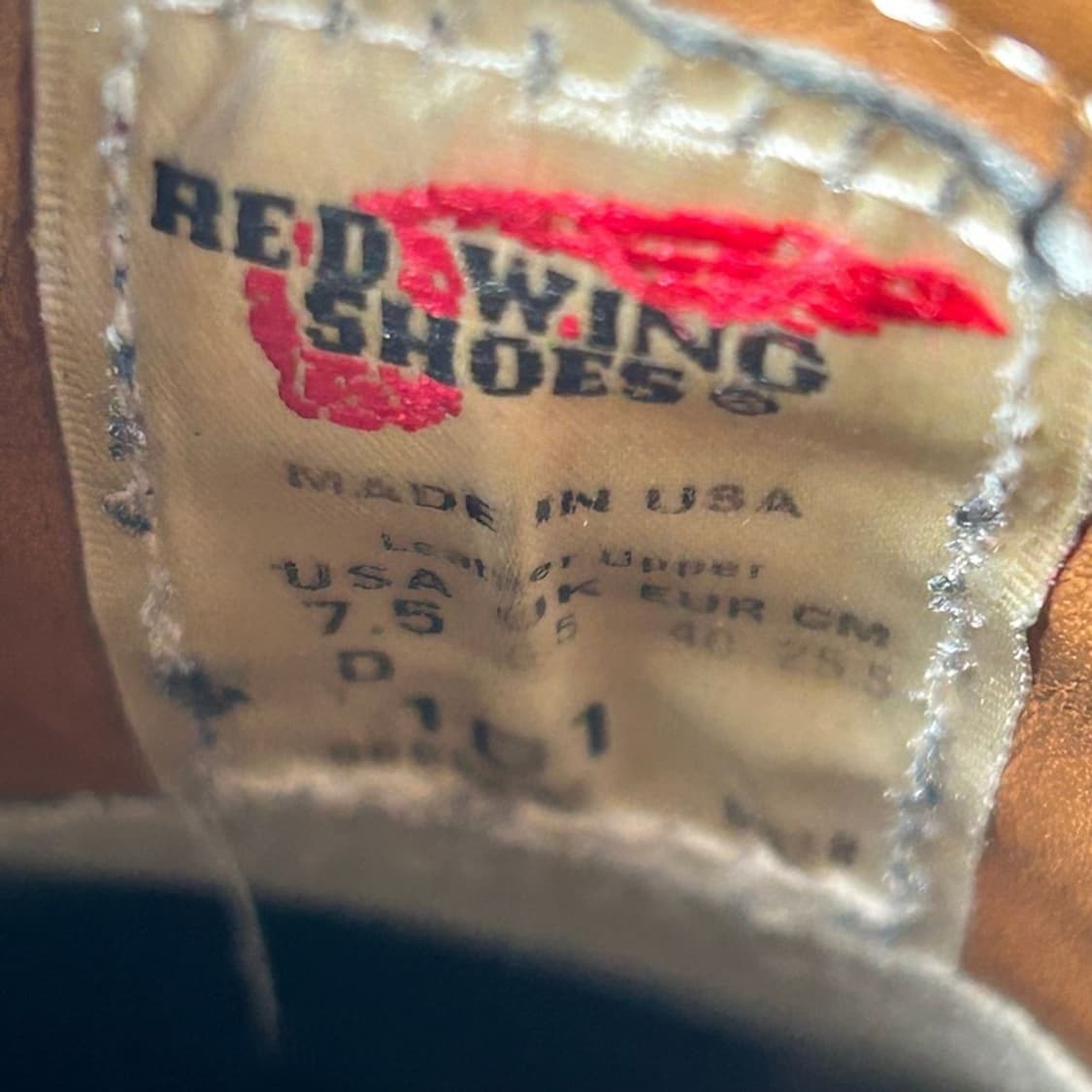 레드윙 포스트맨 101 블랙 차파랄 USA 7.5 상품이미지6