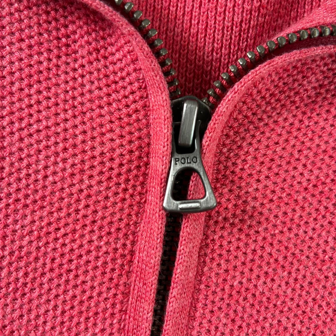 Polo  폴로 랄프로렌 자수 피마코튼 핑크 반집업 니트  상품이미지4