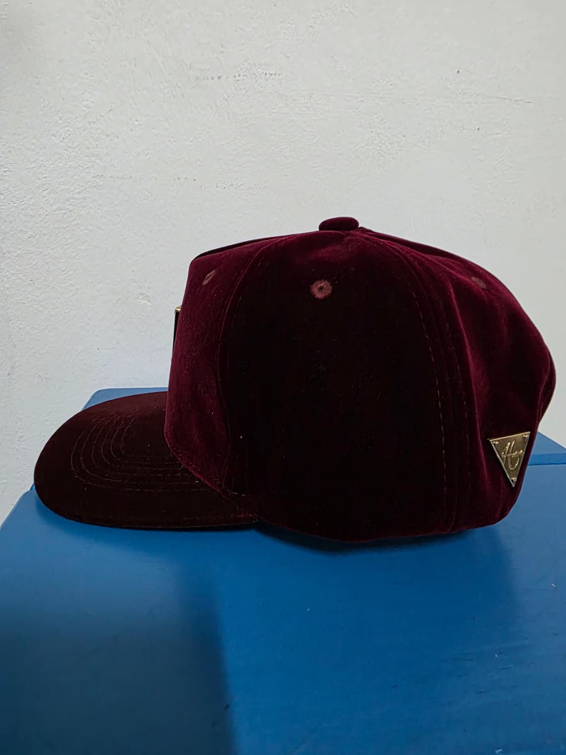 헤이터 벨벳소재 버건디 스냅백. 새거수준 상품이미지2