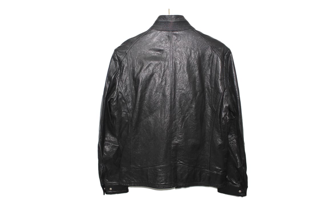 2000s JAPAN 하이넥 램스킨 레더 자켓 상품이미지6
