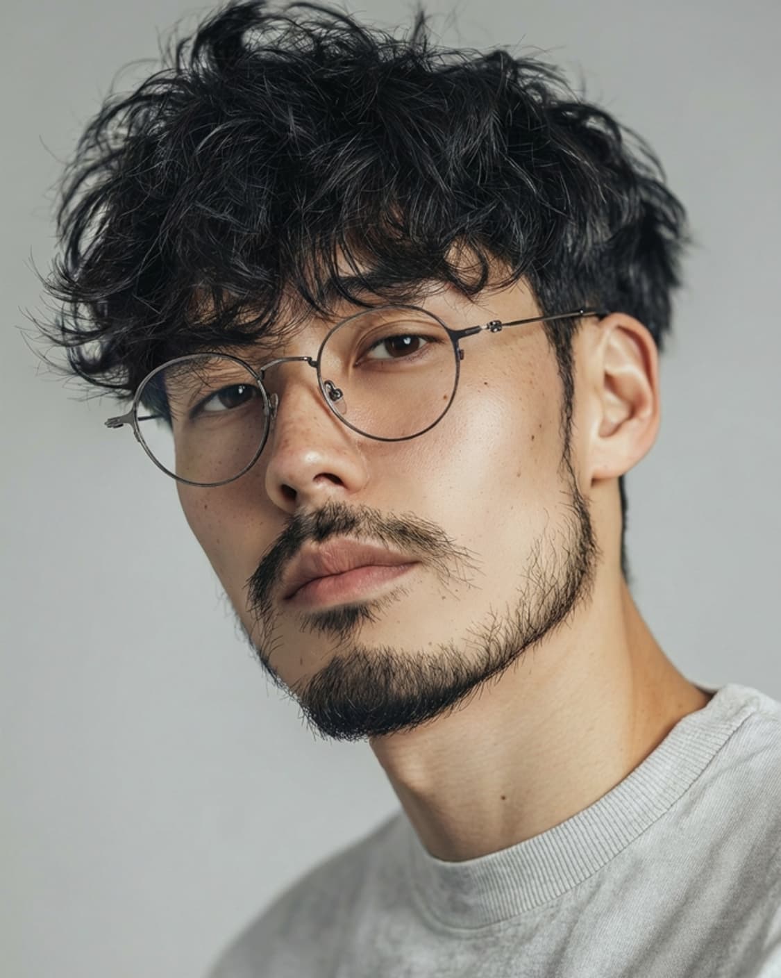 실버유광 44"사이즈의 원형안경
 상품이미지1