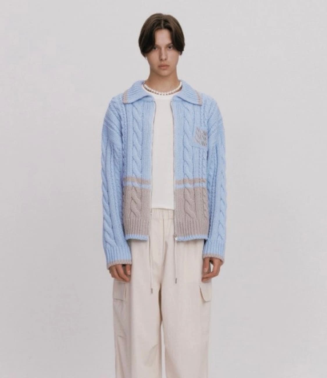 누아르나인 니트집업 상품이미지3