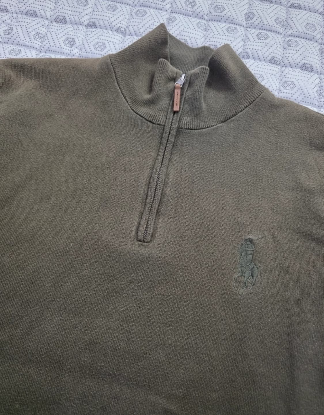 폴로 골프 남성 하프집업 카키 100 상품이미지5