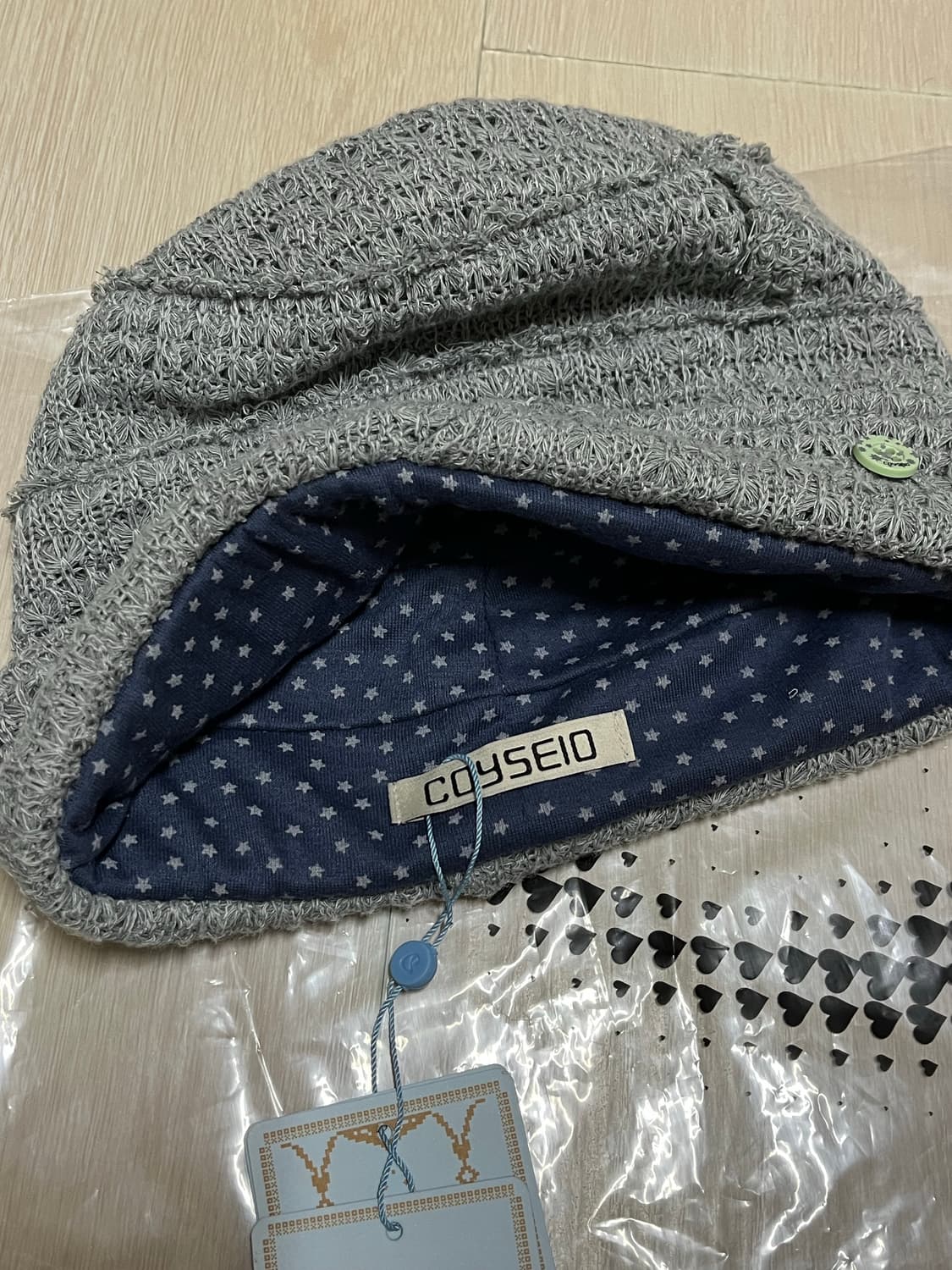 [새상품/당일배송] 코이세이오 러프 스타 리버시블 비니 그레이 상품이미지4