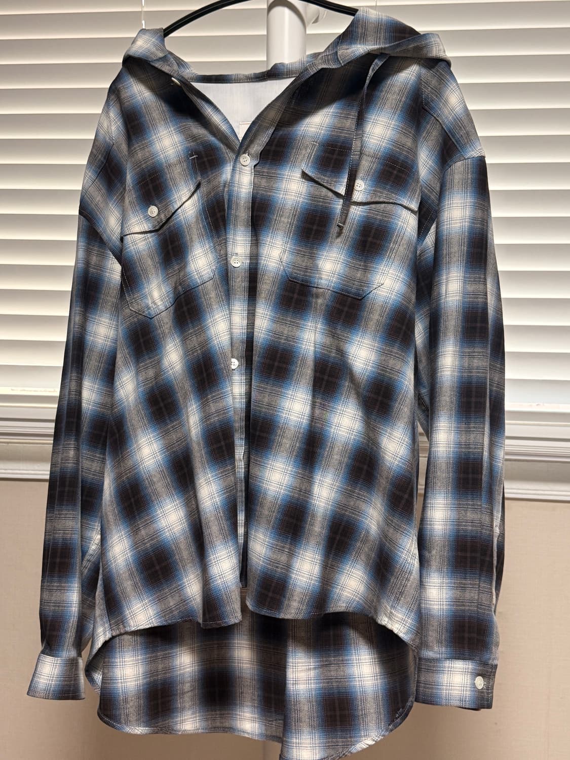 애프터 프레이 인기제품 웨스턴체크 후드셔츠 M 상품이미지3