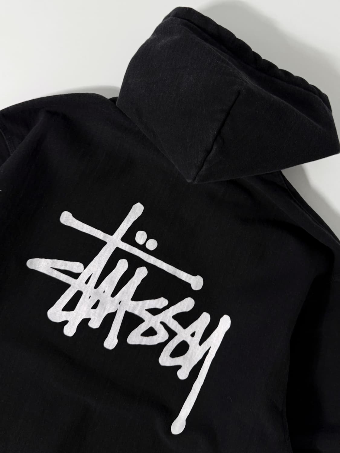 스투시 루즈핏 해비웨이트 스웻 빅스탁로고 후드 상품이미지3