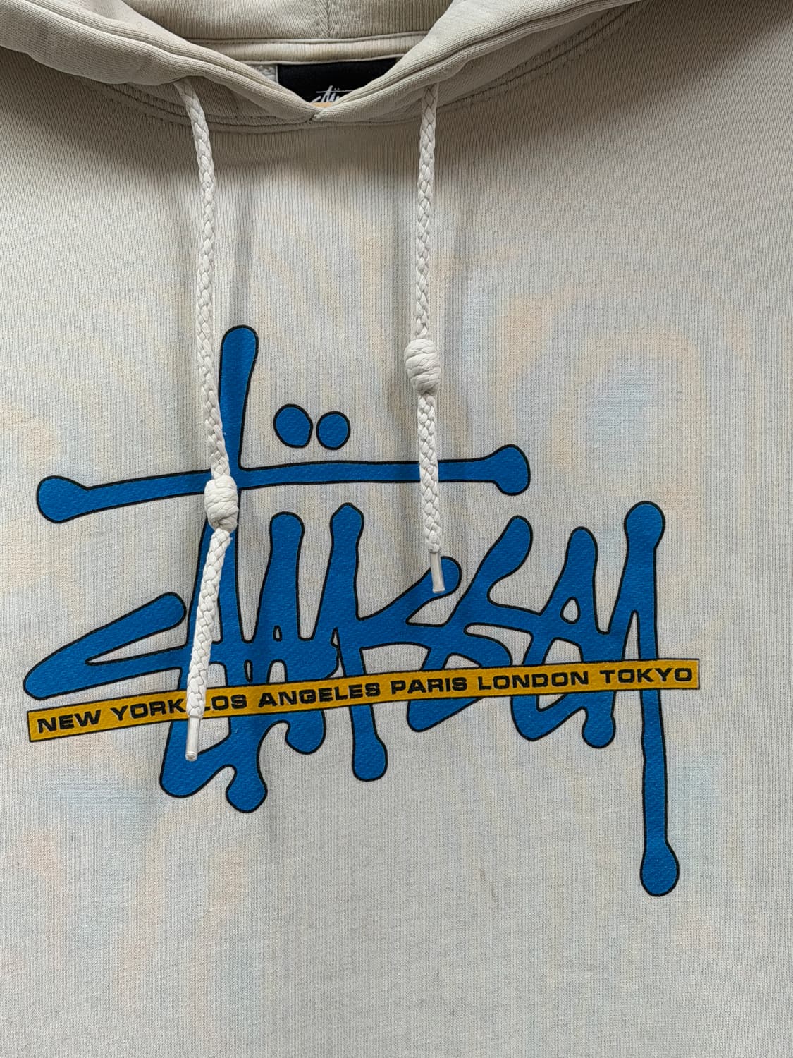 Stussy 스투시 재팬 크림 후드티 M 상품이미지4