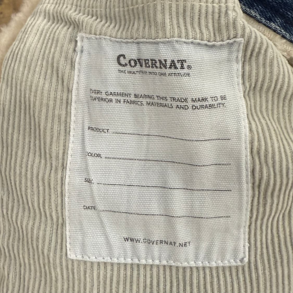 커버낫 데님 양털 카라 청 자켓  상품이미지6