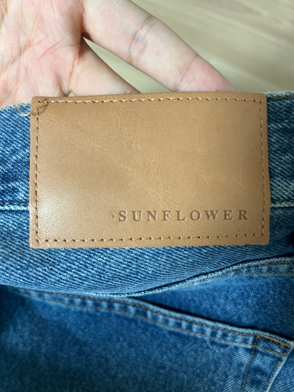 [34]선플라워 sunflower 루즈핏 데님 미드블루 상품이미지4