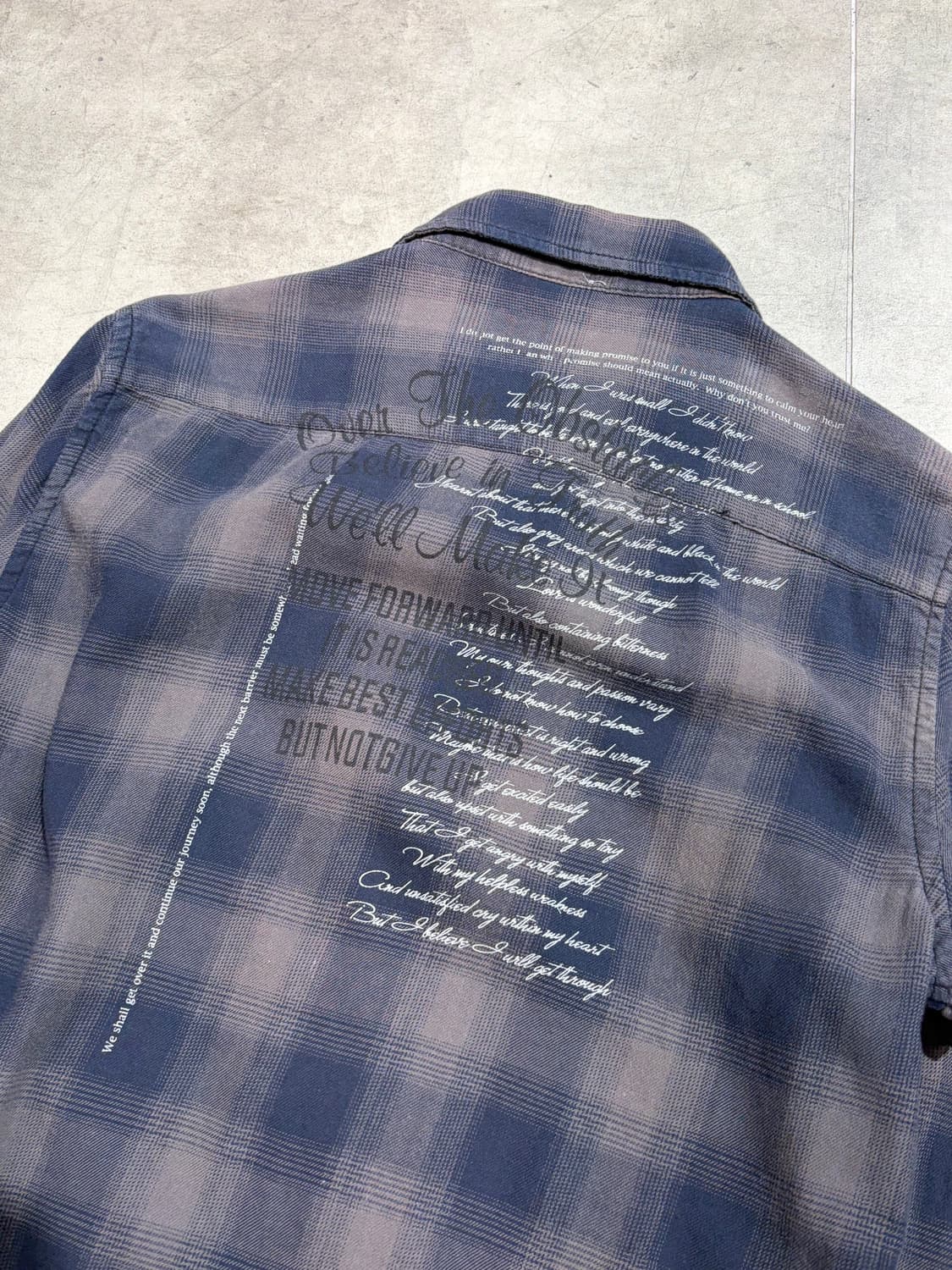 Spinash 락펑크 웨스턴 레터링 체크셔츠 상품이미지7