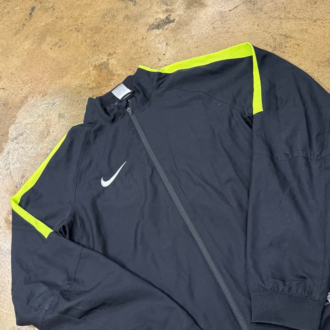 [정품/L] 나이키 블랙 형광 짚업 트레이닝 자켓 져지 b15 상품이미지1