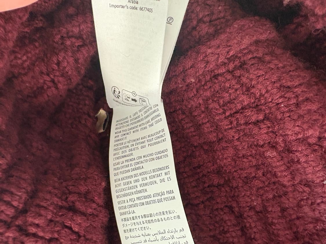 구찌 GG 패턴 울 가디건 버건디 L 상품이미지6