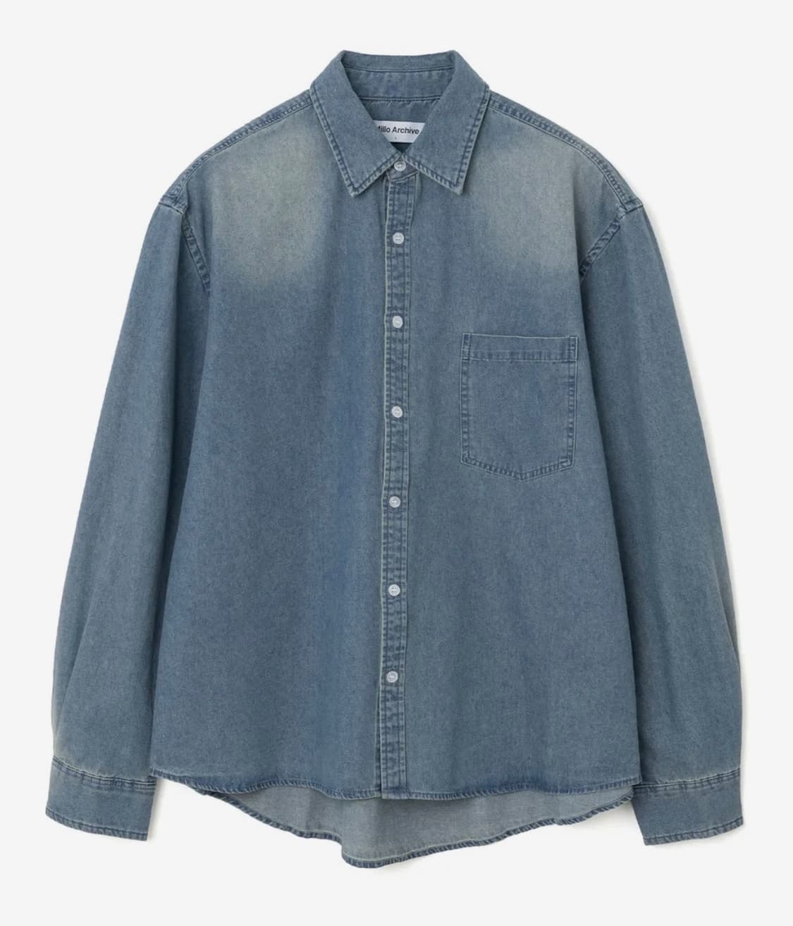 밀로아카이브 데님셔츠 페이드 블루 상품이미지1