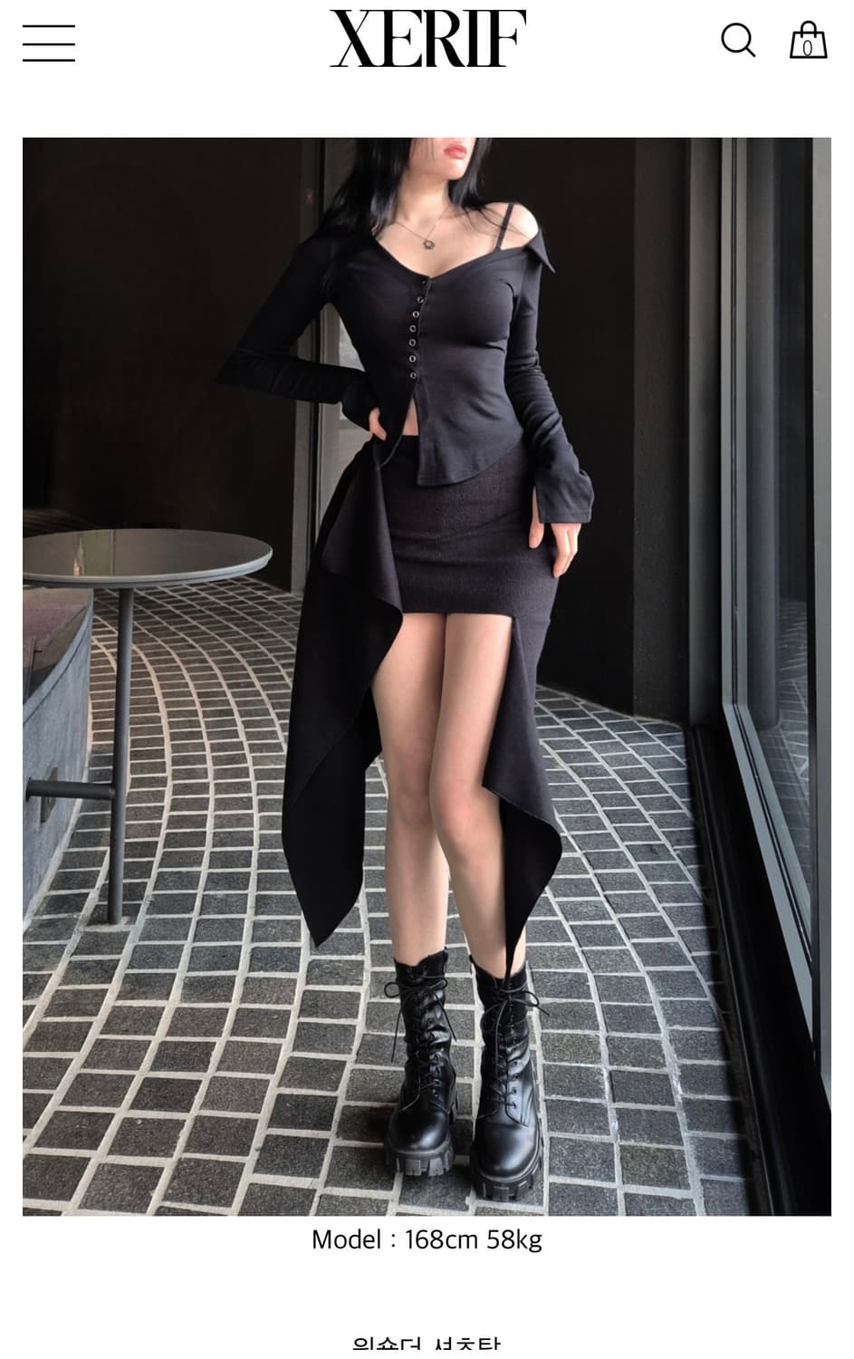 XERIF 세리프 원숄더 셔츠탑 / 지그재그 에이블리 상품이미지3