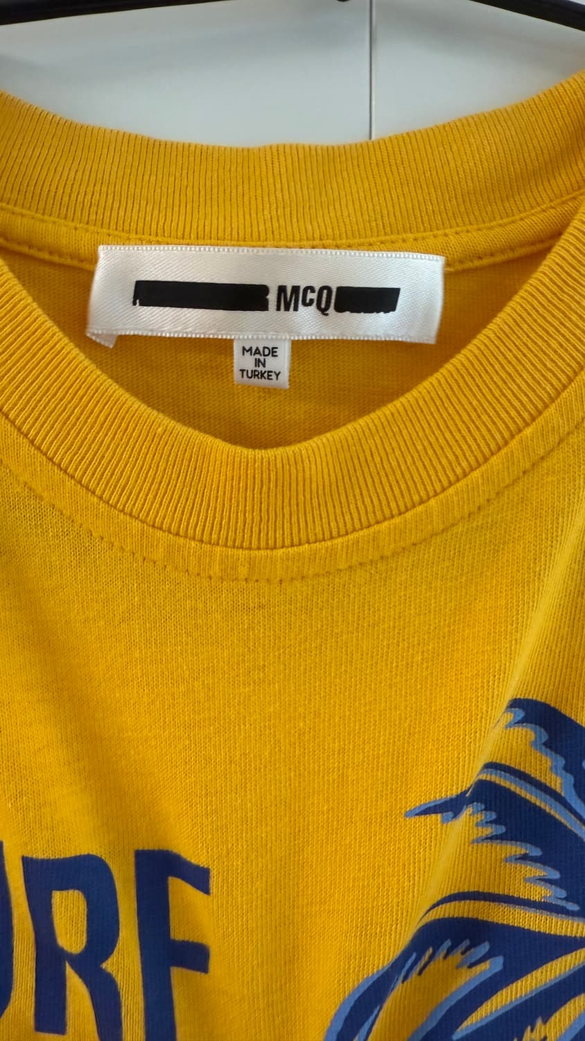 McQ 알렉산더맥퀸 진노랑 반팔티셔츠 상품이미지2