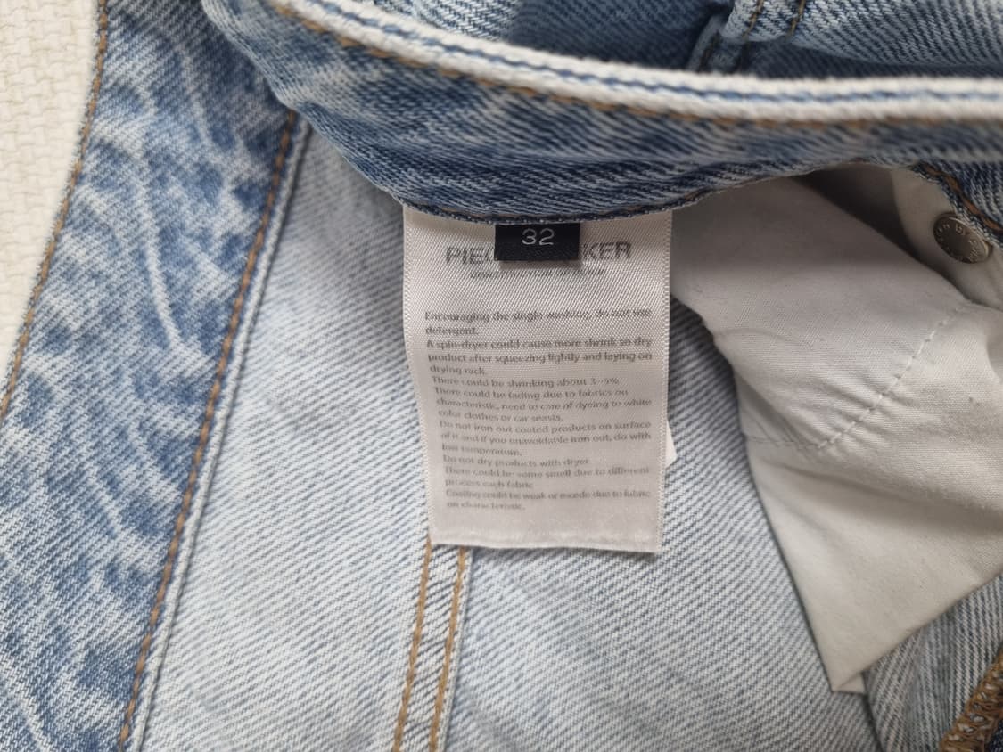 피스워커 9부 연청 데님 팬츠 32사이즈 상품이미지4