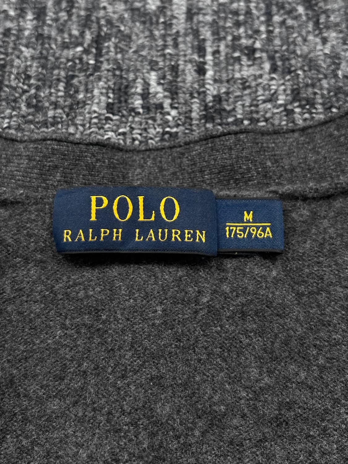 폴로 엘보우 패치 그레이 가디건 상품이미지5