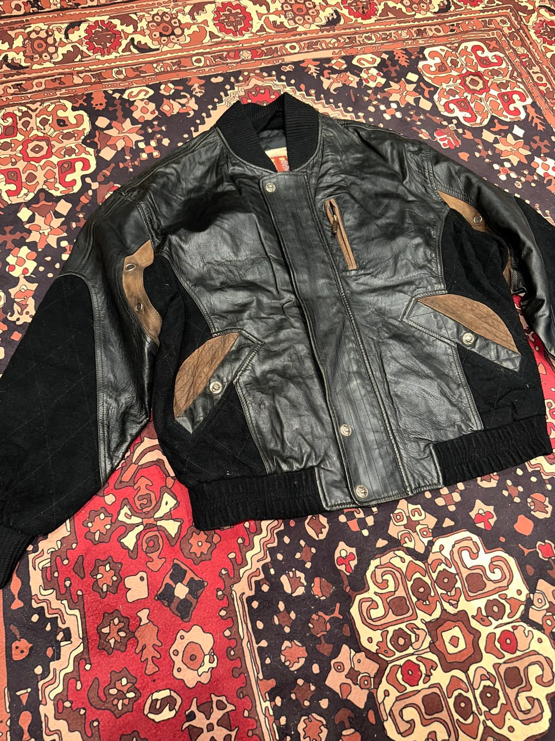 ( L-XL ) 가죽자켓 레더자켓 항공점퍼 항공자켓 빈티지가죽 양가죽 상품이미지5